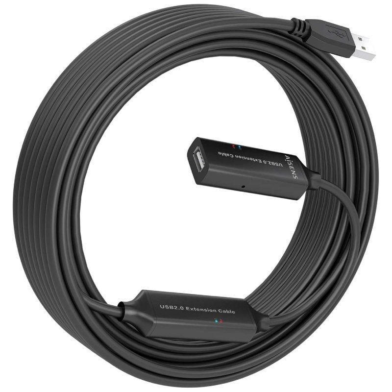 Cable Alargador USB 2.0 Aisens A101-0916/ USB Macho - USB Hembra/ 15m/ Negro - изображение 2
