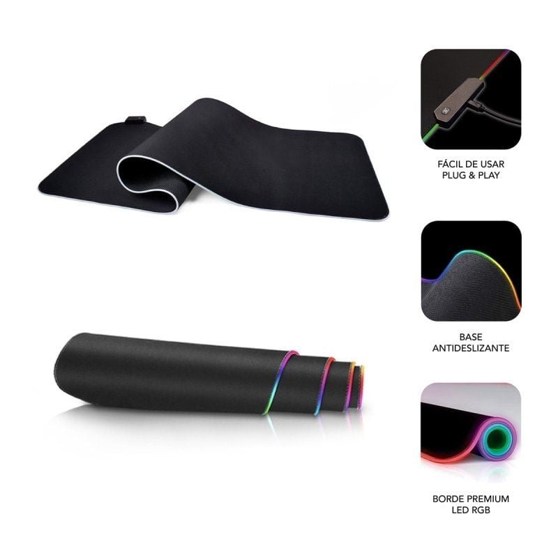 Alfombrilla Subblim MP-02RGB01 LED RGB XL/ 800 x 300 x 4 mm - изображение 4