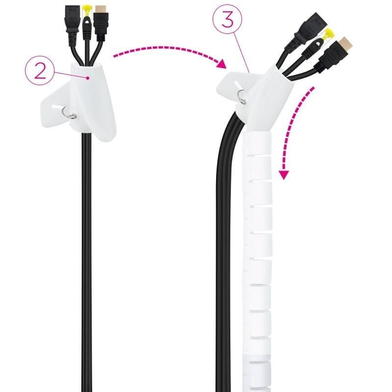 Organizador de Cables en Espiral Nanocable 10.36.0002-W/ 2m - изображение 3