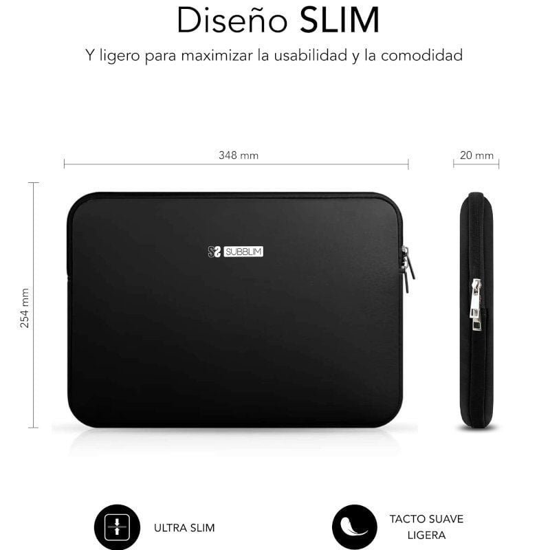 Funda Subblim Business Laptop Sleeve Neoprene para Portátiles 13.3"-14"/ Negra - изображение 4
