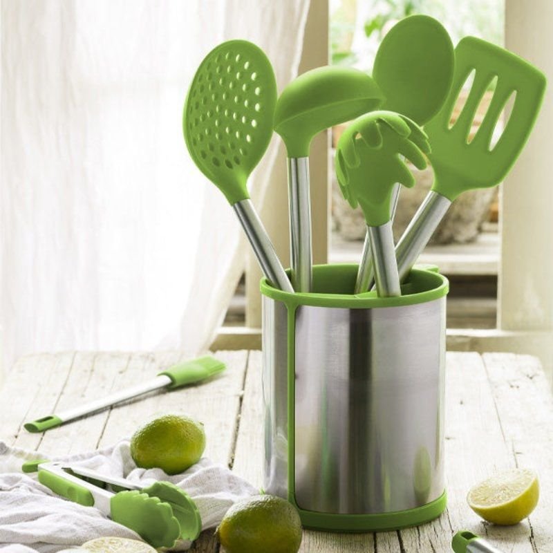 Set 5 Utensilios Bra Prior A197011/ Bote Porta Utensilios/ Espátula/ Cuchara/ Pasta/ Cazo/ Espumadera/ Cucharón - изображение 3
