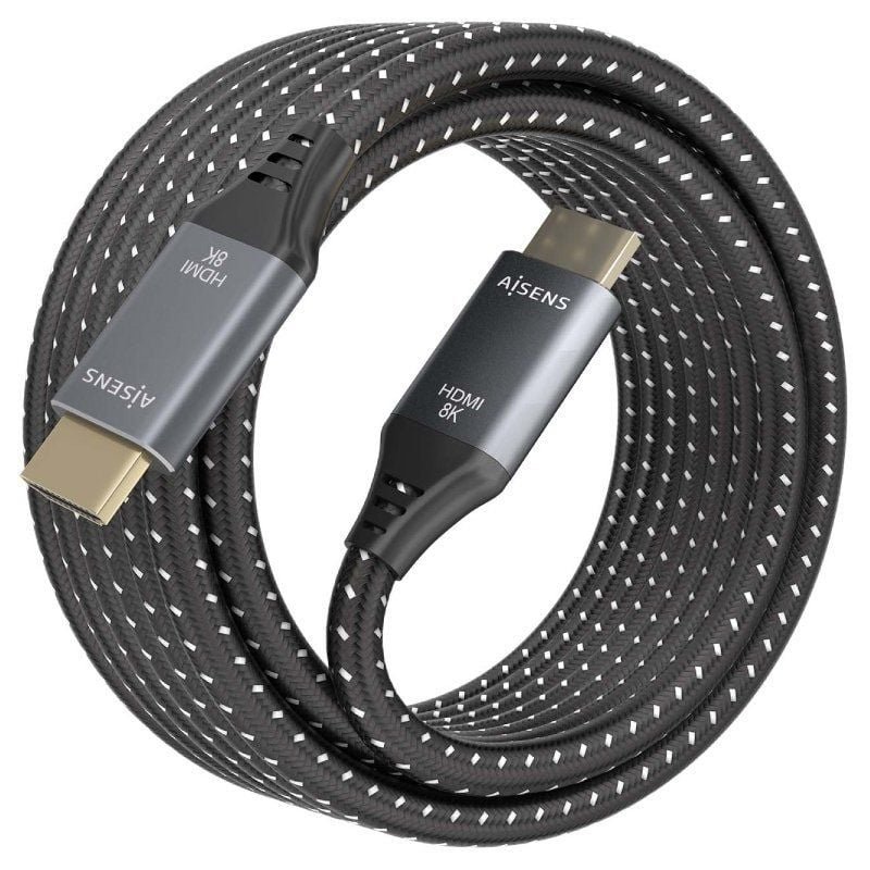 Cable HDMI 2.1 8K Aisens A150-0876/ HDMI Macho - HDMI Macho/ 5m/ Gris y Negro - изображение 2