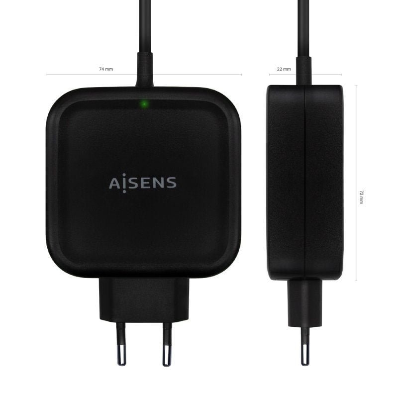 Cargador de Pared Aisens ASCH-1PD65WL-BK/ 1xUSB Tipo-C/ 65W - изображение 3