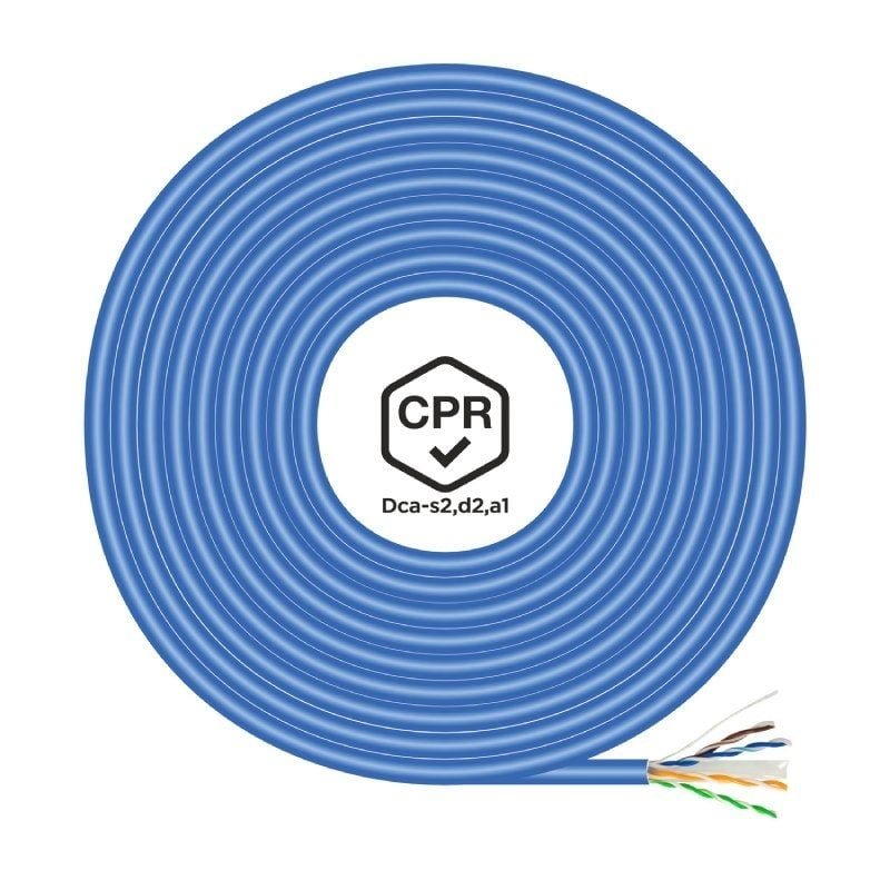 Bobina de Cable RJ45 UTP AWG24 LSZH CPR Dca Aisens A135-0662 Cat.6/ 100m/ Azul - изображение 2