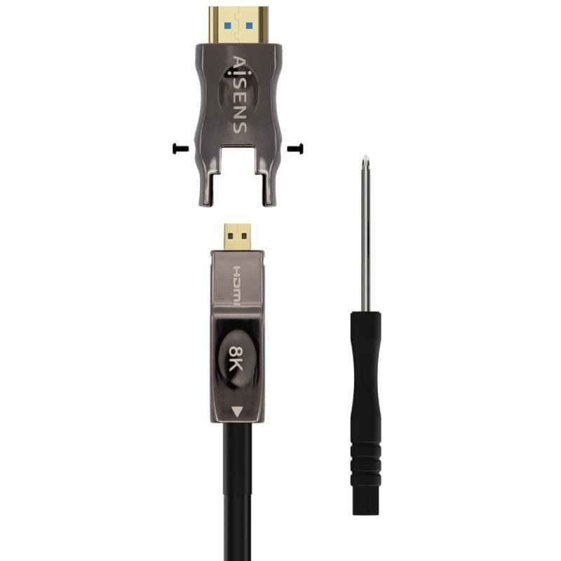 Cable HDMI 2.1 AOC 8K Desmontable Aisens A153-0648/ HDMI Macho / D Macho - HDMI Macho/ 50m/ Negro - изображение 3
