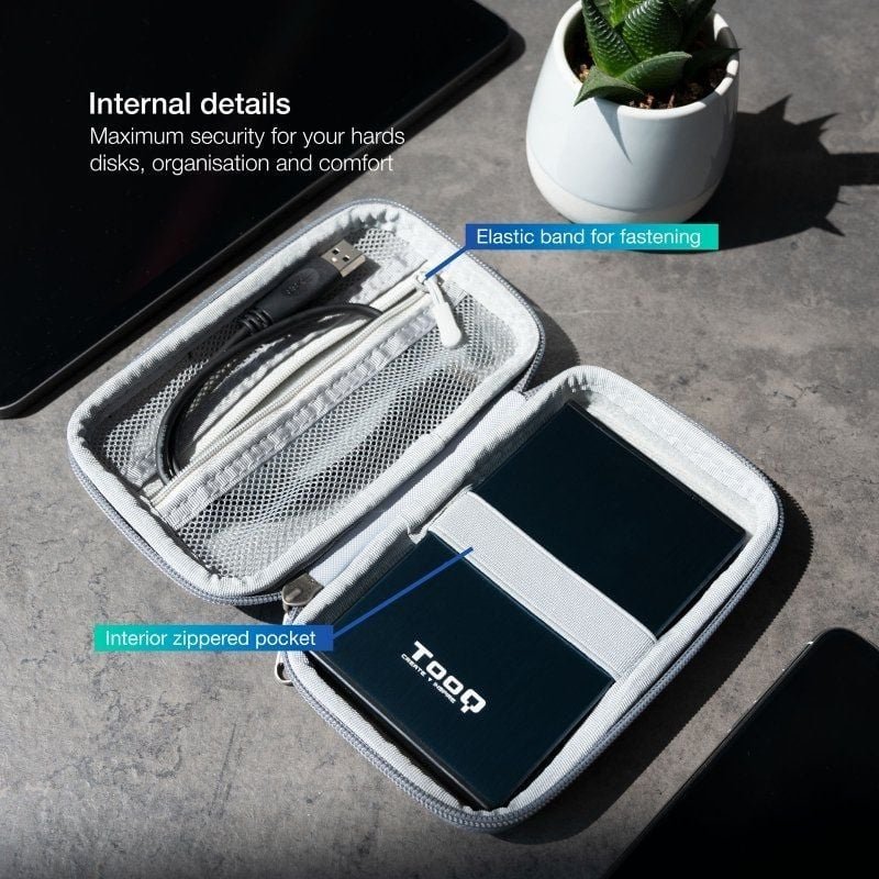 Funda para Disco Externo de 2.5" TooQ TQBC-E2503G/ Gris - изображение 2
