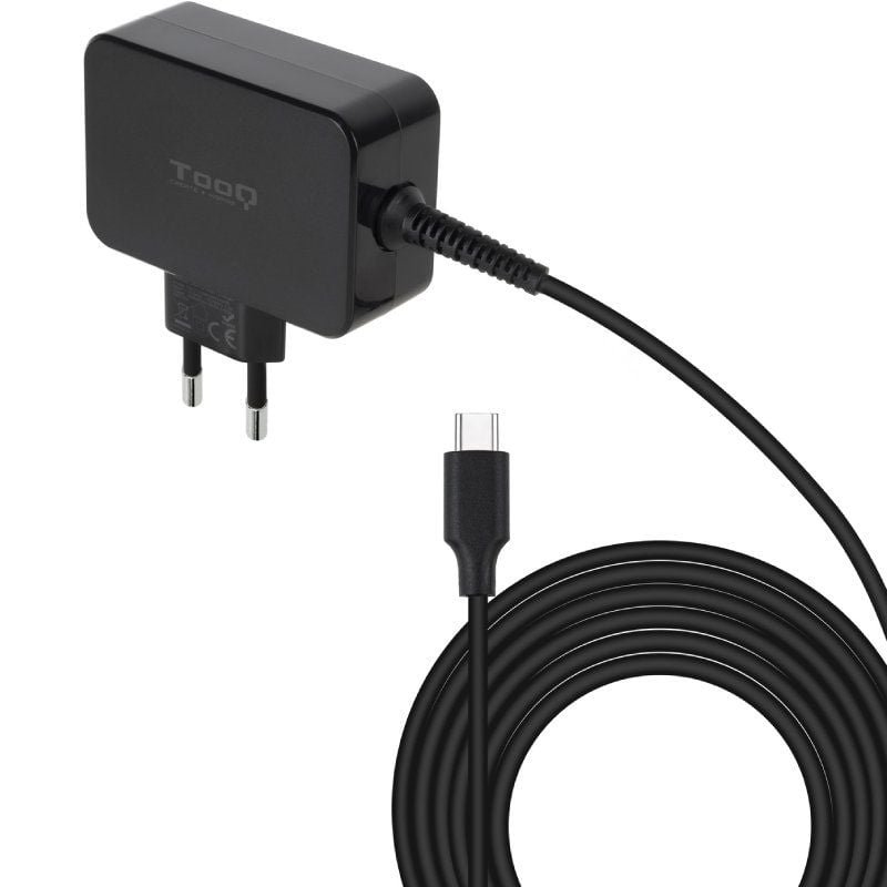 Cargador de Portátil GaN TooQ TQLC-USBCGAN45PD USB Tipo-C/ 45W/ Automático/ Voltaje 5-20V - изображение 2