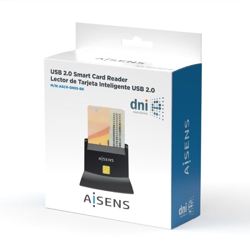 Lector de DNI y Tarjetas Aisens ASCR-SN05-BK/ Negro - изображение 4
