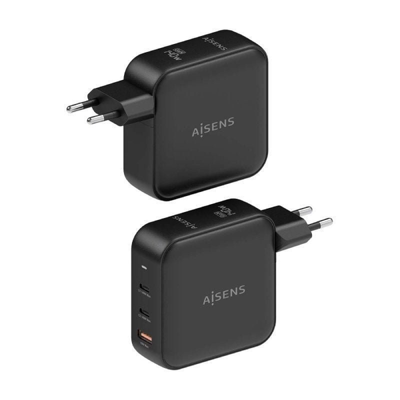 Cargador de Pared GaN Aisens ASCH-140W3P031-BK/ 2xUSB Tipo-C/ 1xUSB/ 140W - изображение 3