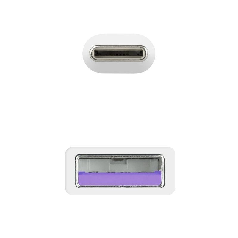 Cable USB 2.0 Nanocable 10.01.2100-W/ USB Tipo-C Macho - USB Macho/ 50cm/ Blanco - изображение 4