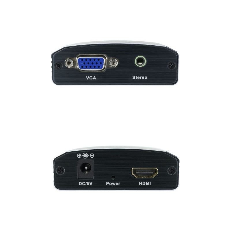 Conversor Nanocable 10.16.2101-BK/ HDMI Hembra - VGA Hembra/ Jack 3.5 Hembra/ 15cm/ Negro - изображение 2
