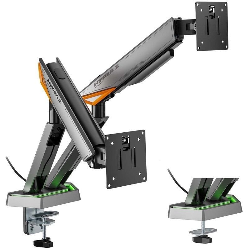 Soporte de Mesa Gaming para Monitor Aisens DT38TSRRGB-349/ Giratorio/ Inclinable/ hasta 16kg/ con Iluminación RGB - изображение 3