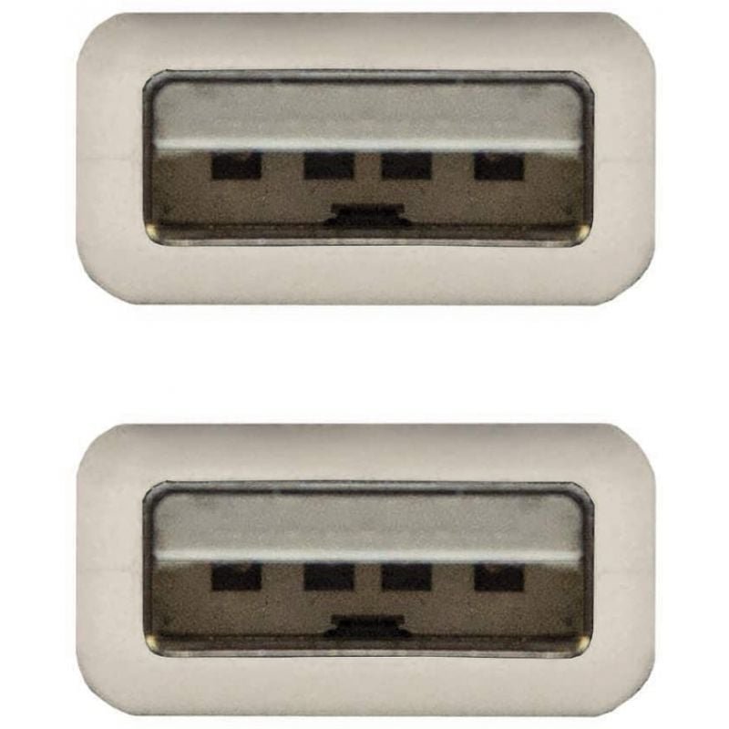 Cable USB 2.0 Nanocable 10.01.0303/ USB Macho - USB Macho/ 2m/ Beige - изображение 3