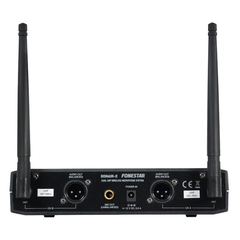 Micrófono Inalámbrico Doble Mano UHF Fonestar SONAIR-2M/ Incluye Receptor - изображение 3