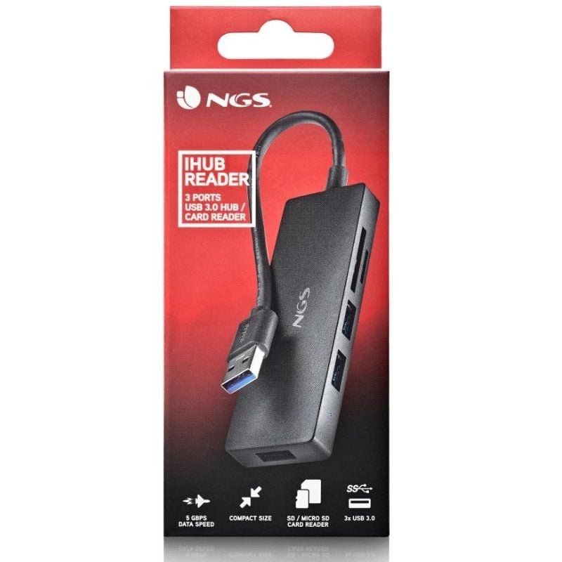 Hub USB NGS IHUB READER/ 3xUSB 3.0/ 1xLector de Tarjetas - изображение 5
