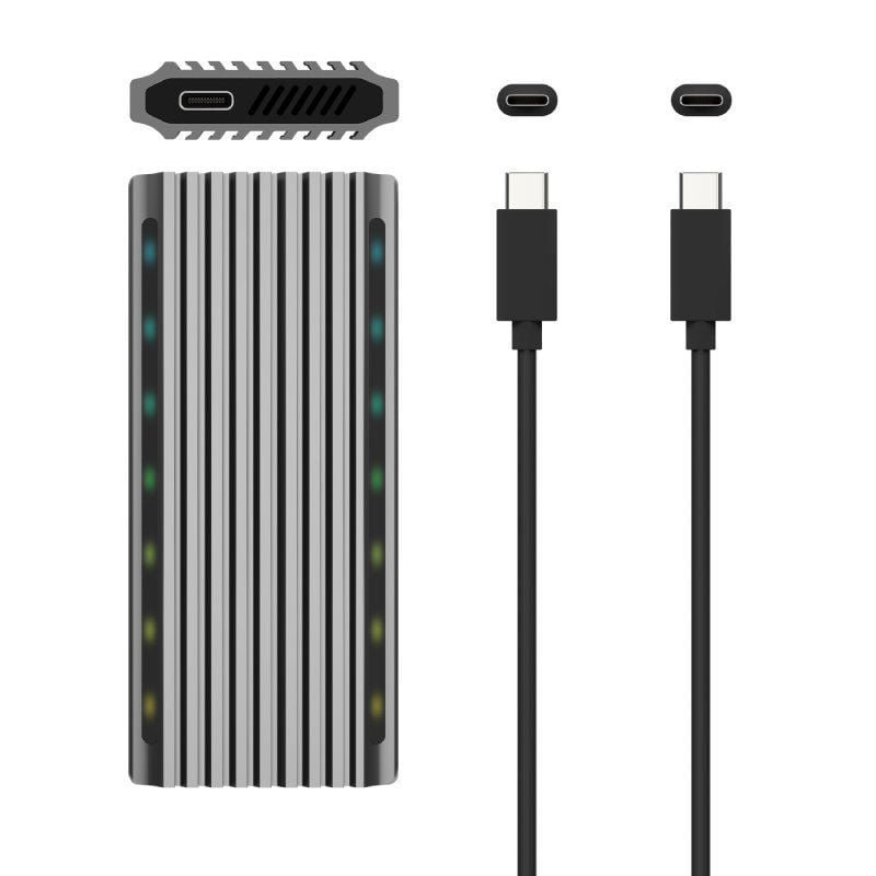 Caja Externa para Disco SSD M.2 SATA/NVMe Aisens ASM2-RGB011GR/ USB 3.2 Gen2/ Sin Tornillos - изображение 5