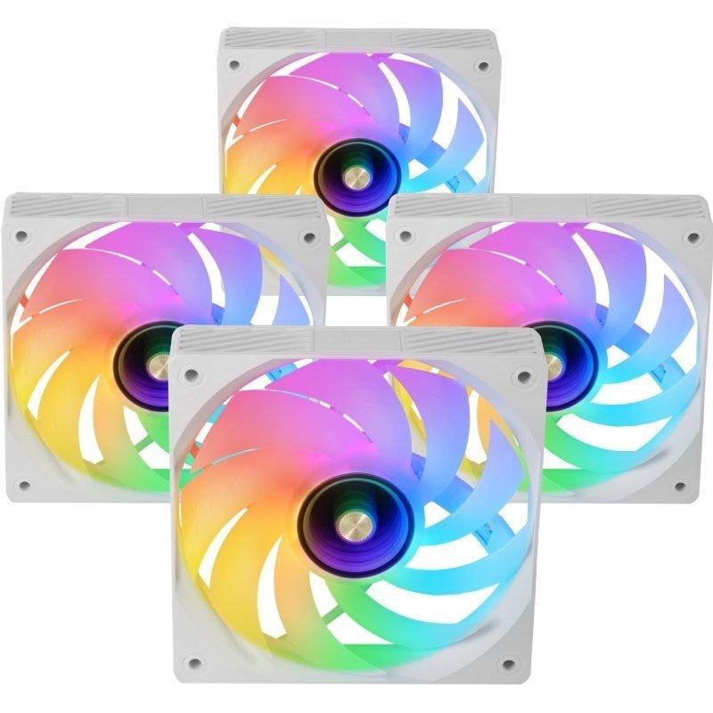 Pack 4 Ventiladores Mars Gaming MF-SI4KIT/ 12cm + HUB + Mando a Distancia/ ARGB/ Blancos - изображение 5