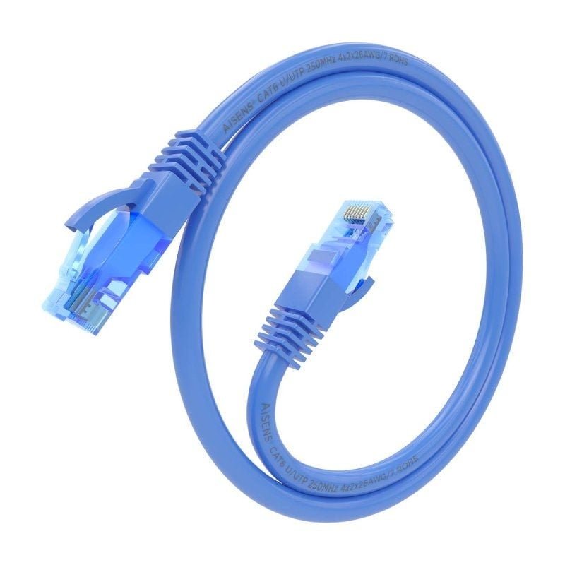 Cable de Red RJ45 AWG26 CCA UTP Aisens A135-0804 Cat.6/ 5m/ Azul - изображение 2