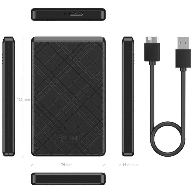 Caja Externa para Disco Duro de 2.5" Aisens ASE-2522B/ USB 3.1 - изображение 5
