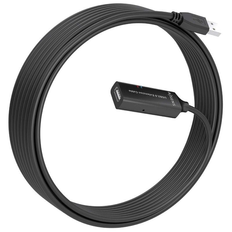 Cable Alargador USB 2.0 Aisens A101-0915/ USB Macho - USB Hembra/ 10m/ Negro - изображение 2