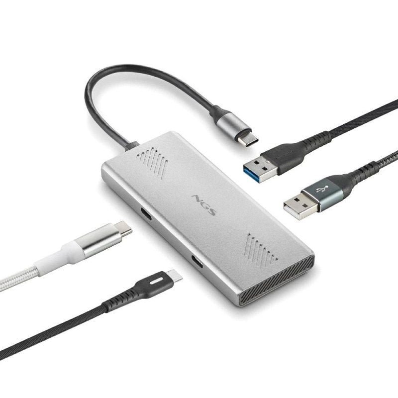 Hub USB Tipo-C NGS WonderDuo-C / 2xUSB/ 2xUSB Tipo-C - изображение 3