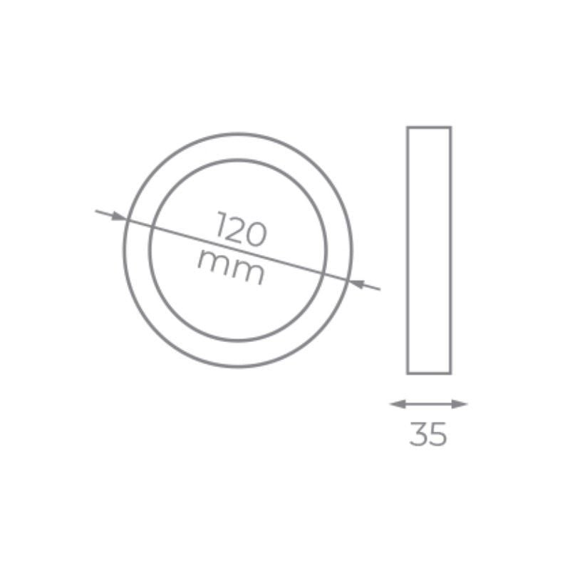 Downlight Iglux SUP-102307-NB V2/ Circular/ Ø120 x 35mm/ Potencia 7W/ 540 Lúmenes/ 4000ºK/ Blanco - изображение 2