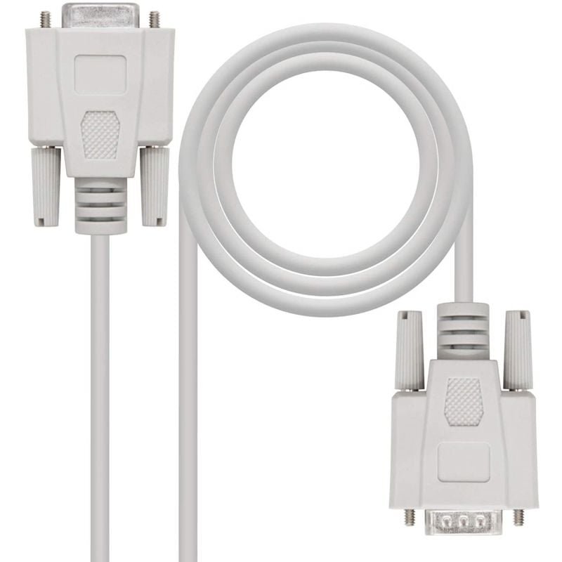 Cable Serie RS232 Nanocable 10.14.0203/ DB9 Macho - DB9 Hembra/ 3m/ Beige - изображение 2