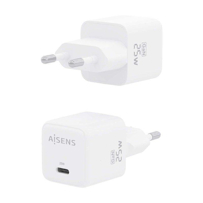 Cargador de Pared GaN Aisens ASCH-25W1P012-W/ 1xUSB Tipo-C/ 25W - изображение 3