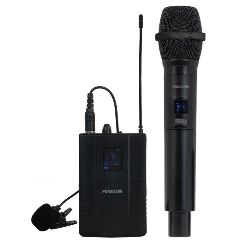 Micrófono Inalámbrico Doble Mano y Petaca UHF Fonestar SONAIR-2MP/ Incluye Receptor - изображение 4