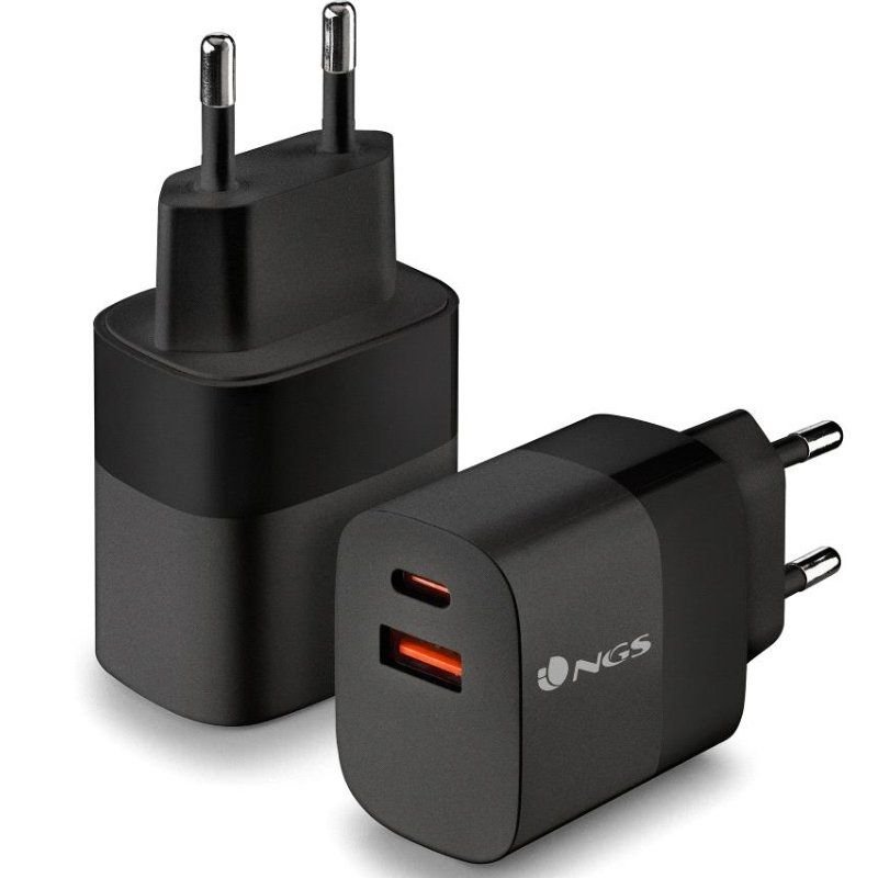 Cargador de Pared GaN NGS Bud 45W/ 1xUSB Tipo-C/ 1xUSB/ 45W - изображение 4
