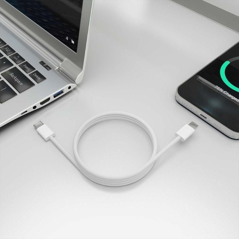 Cable USB 2.0 Tipo-C Aisens A107-0856/ USB Tipo-C Macho - USB Macho/ Hasta 60W/ 480Mbps/ 2m/ Blanco - изображение 4