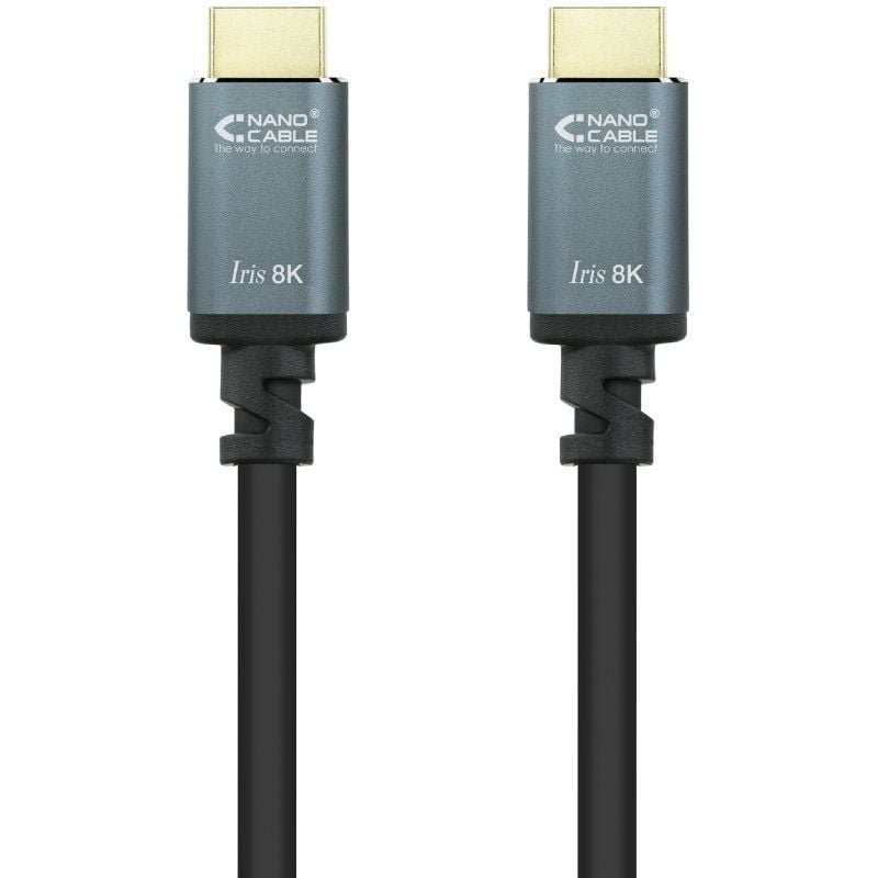 Cable HDMI 2.1 IRIS 8K Nanocable 10.15.8010/ HDMI Macho - HDMI Macho/ 10m/ Negro - изображение 2