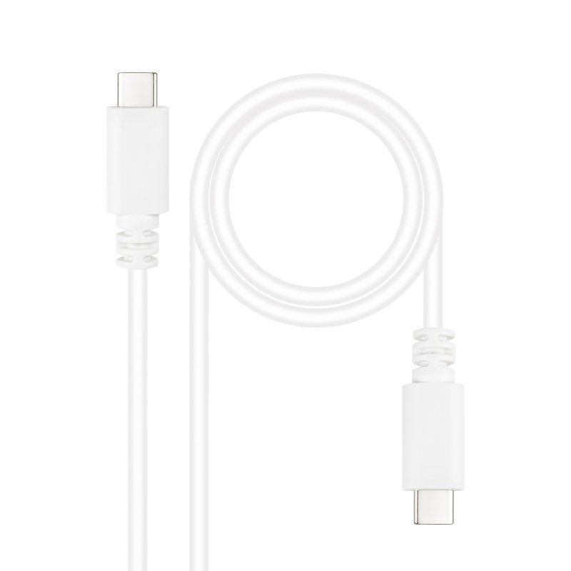 Cable USB 2.0 Tipo-C Nanocable 10.01.2301-L150-W/ USB Tipo-C Macho - USB Tipo-C Macho/ 480Mbps/ 1.5m/ Blanco - изображение 2