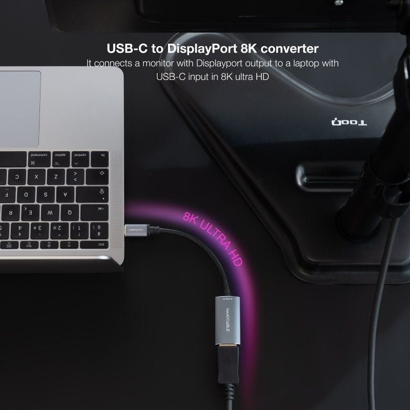Cable Conversor Nanocable 10.16.4104-G/ USB Tipo-C Macho - DisplayPort Hembra/ 15cm/ Gris - изображение 4