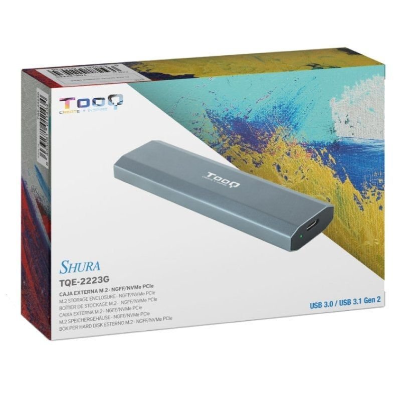 Caja Externa para Disco SSD M.2 NVMe TooQ TQE-2223G/ USB 3.2/ Sin tornillos - изображение 5