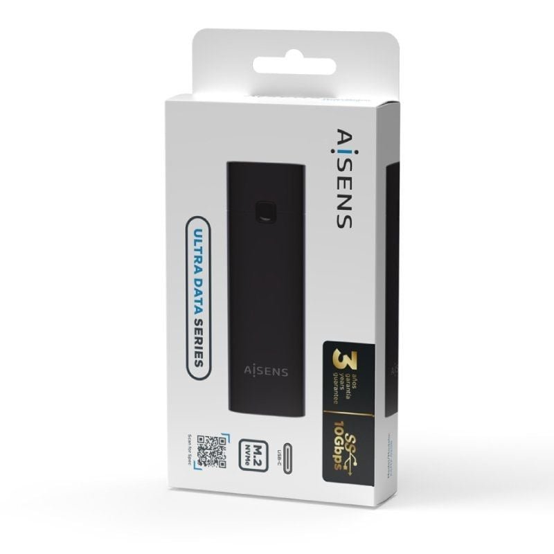 Caja Externa para Disco SSD M.2 NVMe Aisens ASM2-020B/ USB 3.1 Gen2/ Sin Tornillos - изображение 4