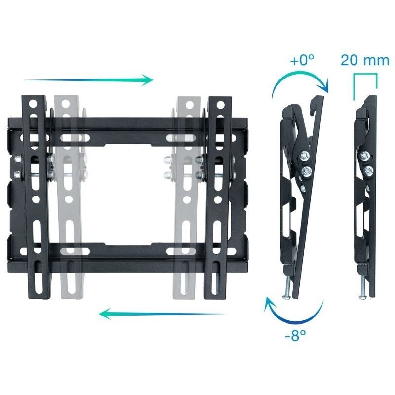 Soporte de Pared Inclinable TooQ LP1044T-B para TV de 23-43"/ hasta 45kg - изображение 2