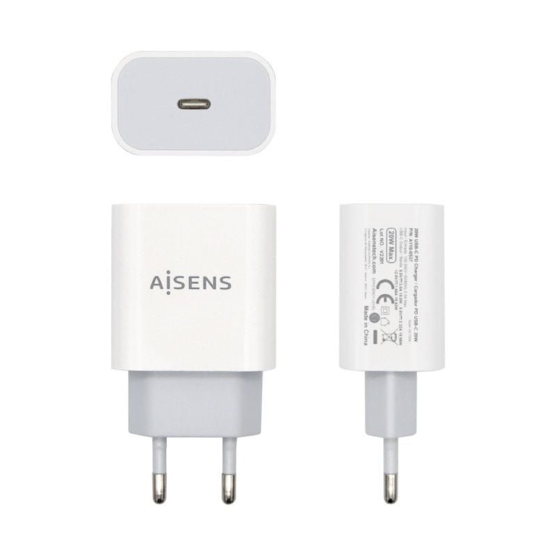Cargador de Pared Aisens A110-0537/ 1xUSB Tipo-C/ 20W - изображение 2