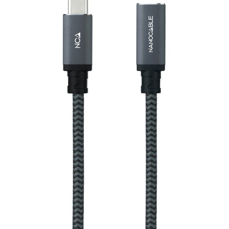 Cable Alargador USB Tipo-C 3.2 Nanocable 10.01.4502-COMB/ USB Tipo-C Macho - USB Tipo-C Hembra/ 2m/ Negro - изображение 2