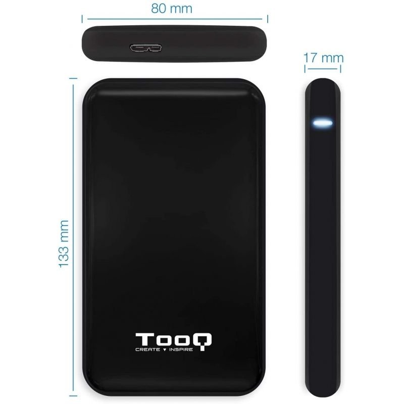 Caja Externa para Disco Duro de 2.5" TooQ TQE-2528B/ USB 3.1/ Sin tornillos - изображение 3