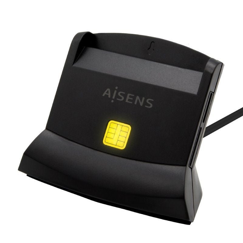 Lector de DNI y Tarjetas Aisens ASCR-SN04CSD-BK/ USB Tipo-C/ Negro - изображение 2