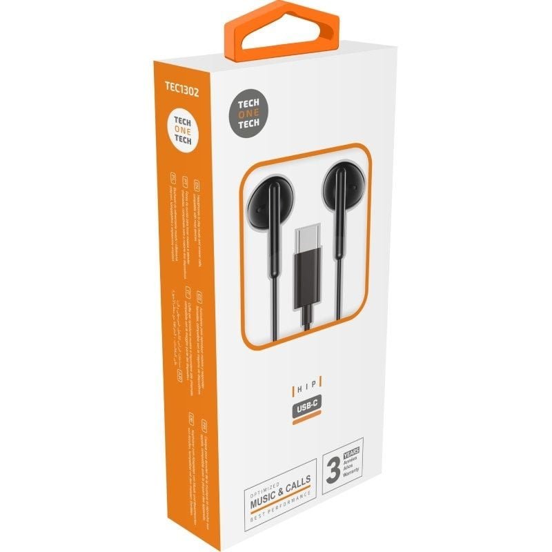 Auriculares Intrauditivos Tech One Tech earTECH TEC1302/ con Micrófono/ USB Tipo-C/ Negros - изображение 2