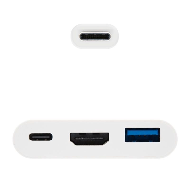 Conversor Nanocable 10.16.4302/ USB Tipo-C Macho - HDMI Hembra/ USB Tipo-C Hembra/ USB Hembra/ 15cm/ Blanco - изображение 2