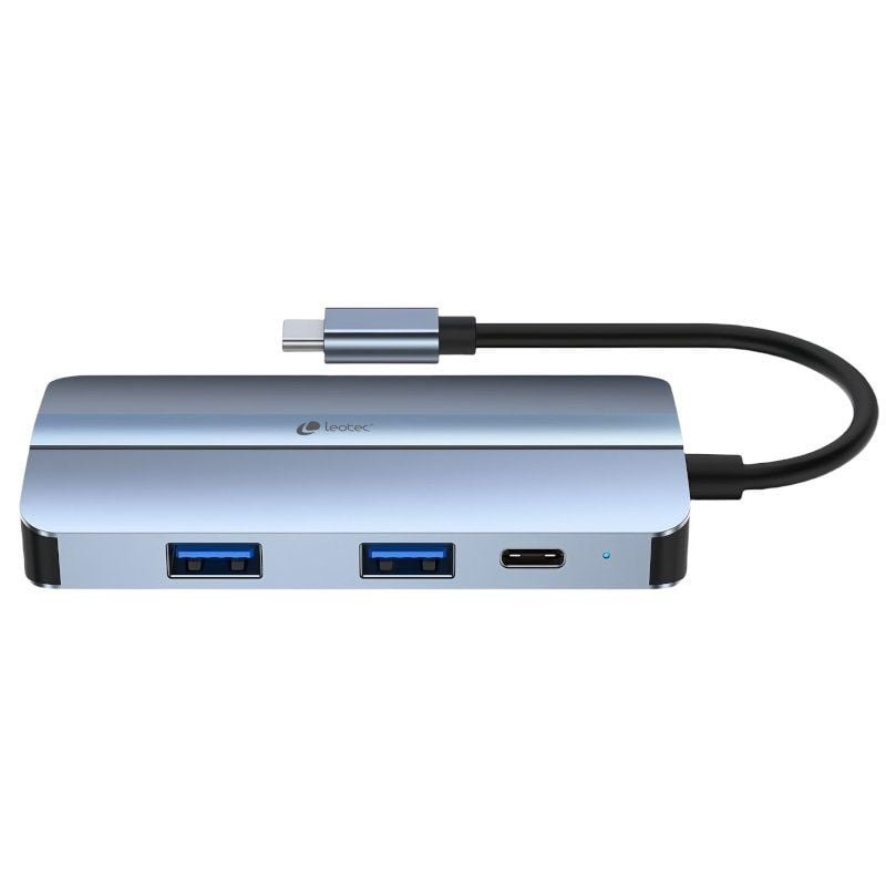 Docking USB Tipo-C Leotec LEDS04/ 2xUSB/ 1xUSB Tipo-C/ 1xUSB Tipo-C PD/ 1xHDMI/ 1xVGA/ 1xAudio/ Azul - изображение 4