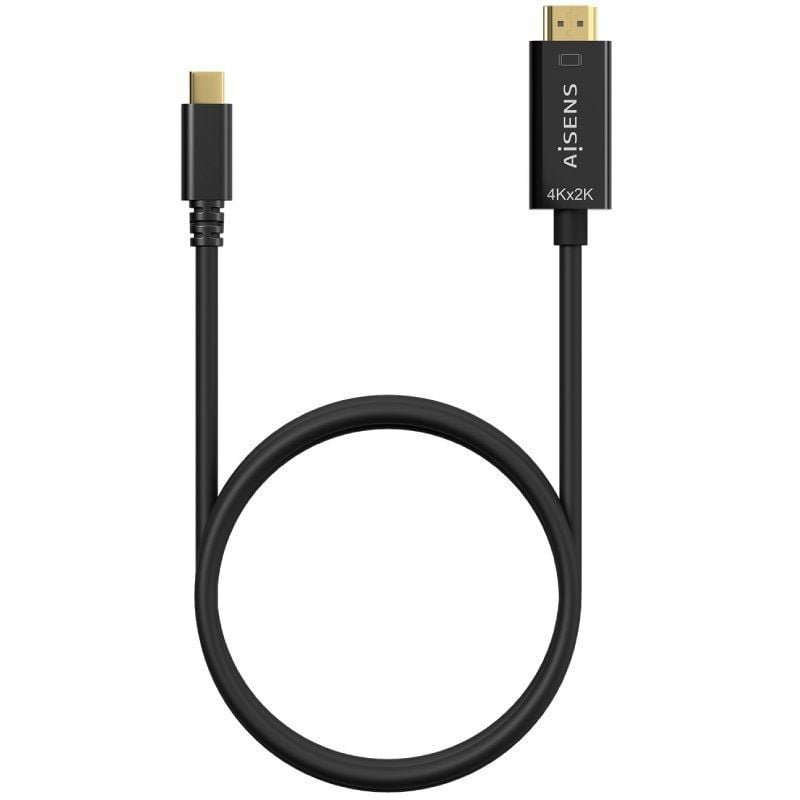 Cable Conversor HDMI 4K Aisens A109-0624/ USB Tipo-C Macho - HDMI Macho/ Hasta 27W/ 1250Mbps/ 1.8m/ Negro - изображение 3