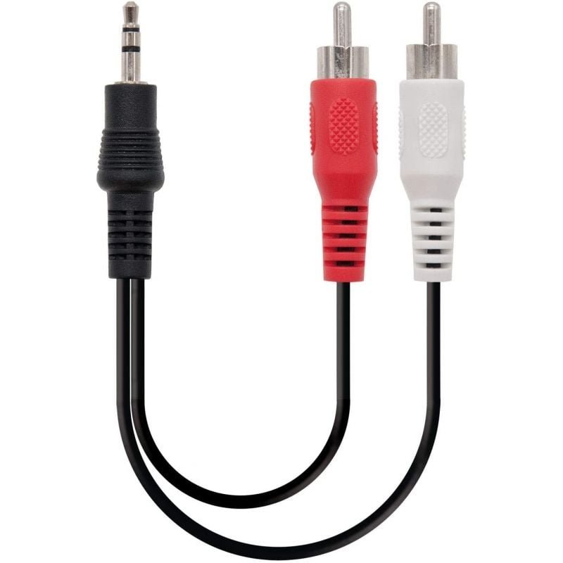 Cable Estéreo Nanocable 10.24.0310/ Jack 3.5 Macho - 2x RCA Macho/ 10m/ Negro - изображение 2