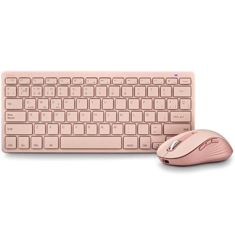 Teclado y Ratón Inalámbricos NGS Fantasy Kit Pink/ Rosa - изображение 2