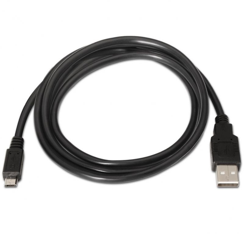 Cable USB 2.0 Aisens A101-0029/ USB Macho - MicroUSB Macho/ Hasta 2.5W/ 60Mbps/ 3m/ Negro - изображение 2