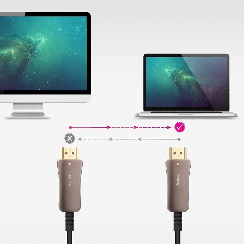 Cable HDMI 2.1 AOC 8K Nanocable 10.15.2180/ HDMI Macho - HDMI Macho/ 80m/ Negro - изображение 3