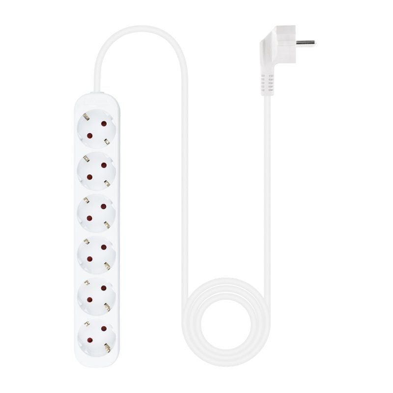 Regleta Nanocable 10.37.0006-NS/ 6 Tomas de Corriente/ Cable 1.4m/ Blanca - изображение 2